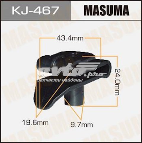 Пистон (клип) крепления бампера переднего Masuma KJ467