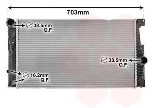 06002549 VAN Wezel radiador de esfriamento de motor