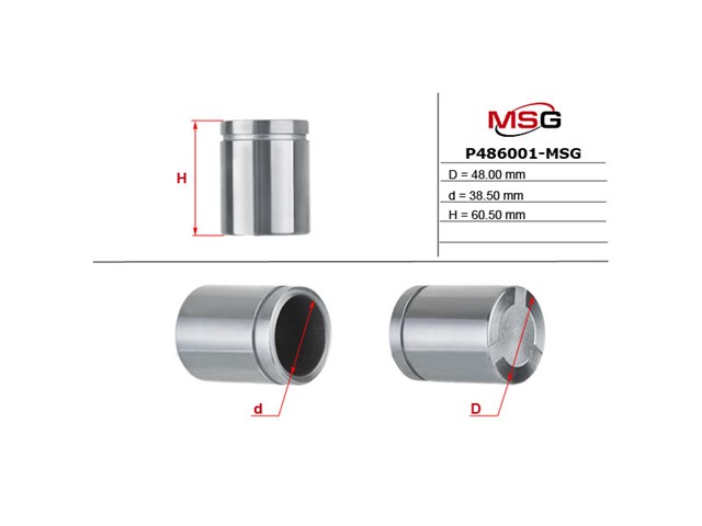 P486001MSG MSG Поршень тормозного суппорта переднего