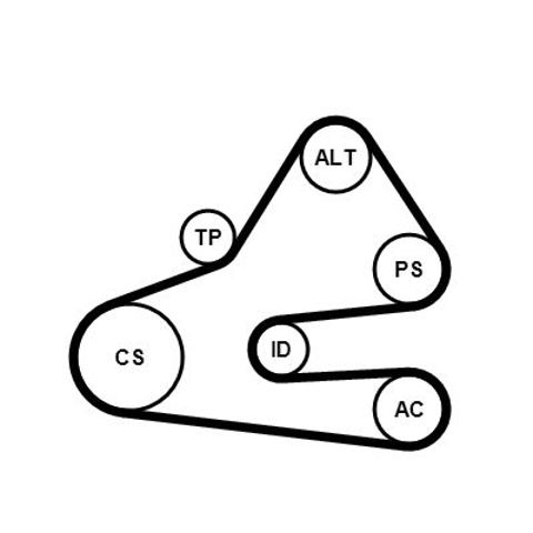 Ремень приводной 6PK1613K1 Continental/Siemens