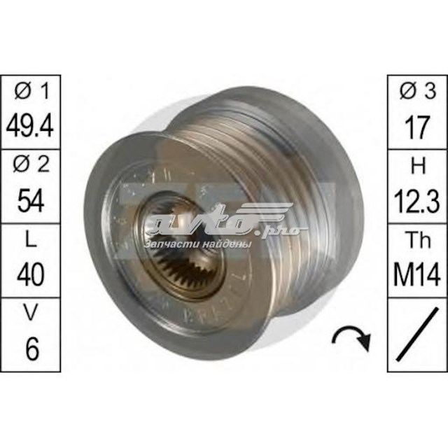 Инерционный шкив ZEN ZN5464 цена, от 34.31 USD