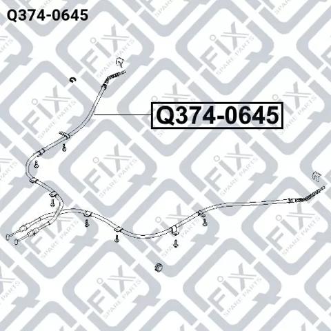 Трос стояночного тормоза задний правый Q-fix Q3740645 цена, от 15.00 USD