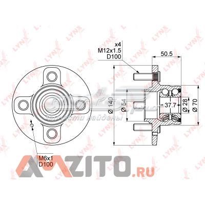 WH1115 Lynxauto cubo traseiro