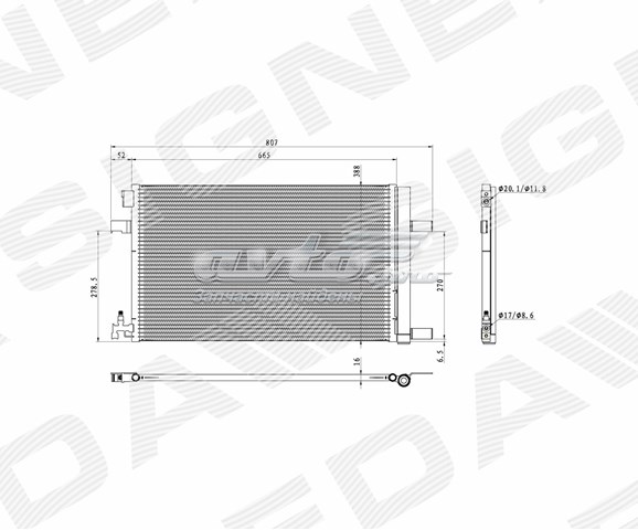 Радиатор кондиционера SIGNEDA RC940135