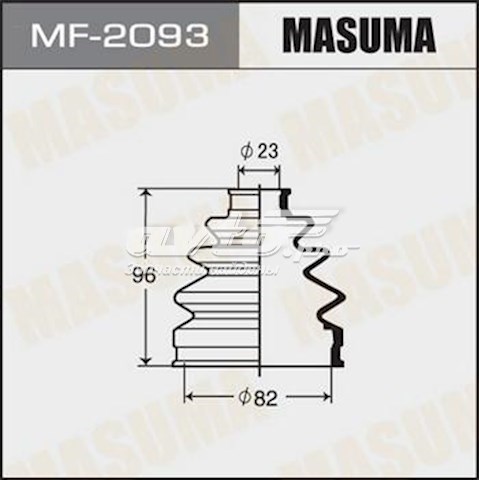 Пыльник ШРУСа передней полуоси наружный Masuma MF2093