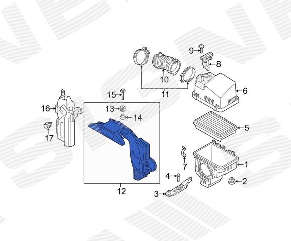 Воздухозаборник воздушного фильтра PMZ99038CO Signeda