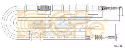 Трос ручника 0051733788 Fiat/Alfa/Lancia