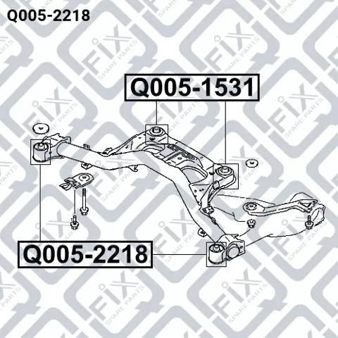 Сайлентблок подрамника задний Q-fix Q0052218
