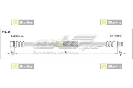 Шланг тормозной передний Starline HADA1241 цена, от 2.92 USD
