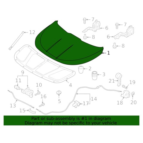 Капот 66400AT000 Hyundai/Kia