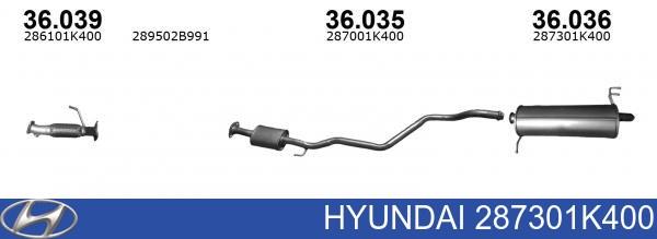 287301K400 Hyundai/Kia глушитель, задняя часть
