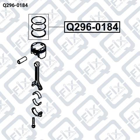 Q2960184 Q-fix Комплект поршневых колец, STD