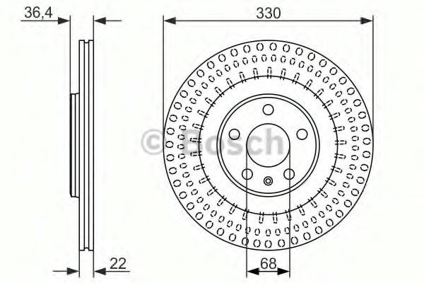 Задний дисковый тормоз Bosch 986479750