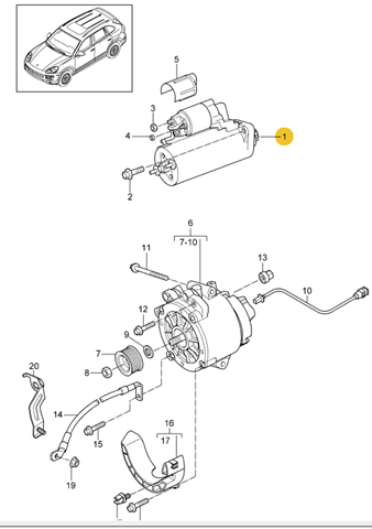 95860411101 Porsche motor de arranco