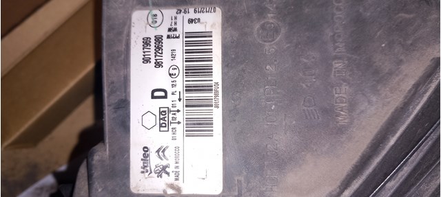 9817298380 Peugeot/Citroen Фара