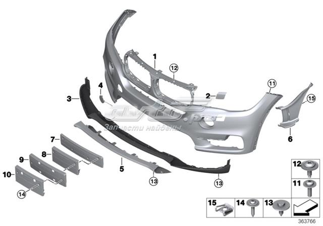 51117378598 BMW pára-choque dianteiro