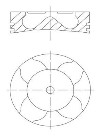 081PI00103001 Mahle Original Поршня, 1-й ремонт (+0,25)