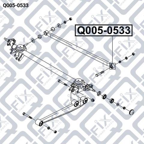 Сайлентблок поперечной тяги задней подвески Q-fix Q0050533