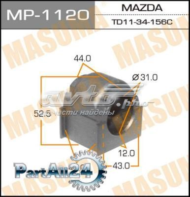 Втулка стабилизатора переднего Masuma MP1120