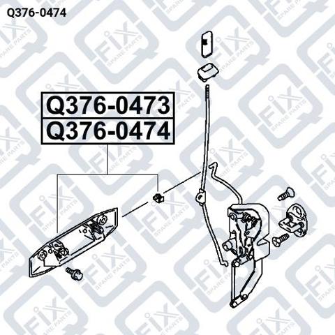 Q3760474 Q-fix Ручка передней двери наружная, левая