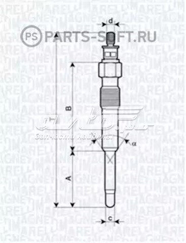 Купить 062900007304 Magneti Marelli Свечи накала