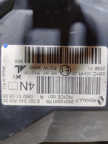 Купить 260100017R Renault (RVI) Фара основная правая