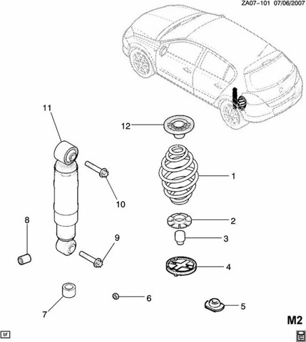 Болт крепления амортизатора заднего General Motors 11099571 цена, от 2.38 USD
