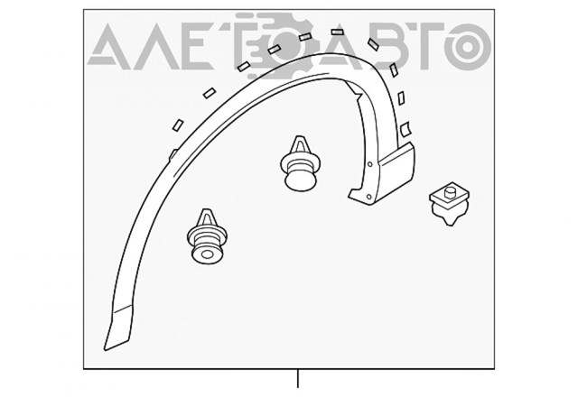 Расширитель (накладка) арки переднего крыла правый TK4851W20D Mazda