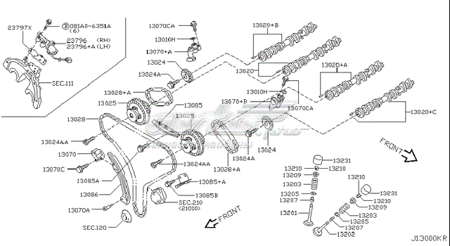 Комплект заміни ланцюга 13028JK00A RENAULT