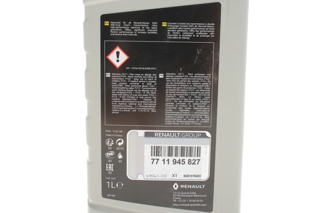 Масло трансмиссионное Renault (RVI) 7711945827 цена, от 32.12 USD