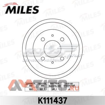 Тормозной барабан K111437 Miles