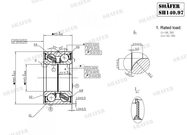 Подшипник ступицы SH14097 Shafer