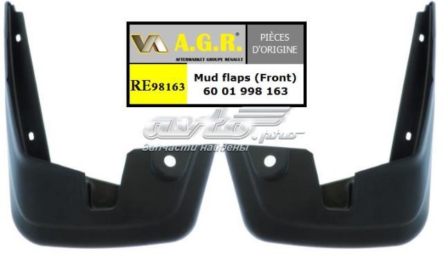 Брызговики передние, комплект RENAULT 6001998163 Брызговики передние, комплект RENAULT 6001998163