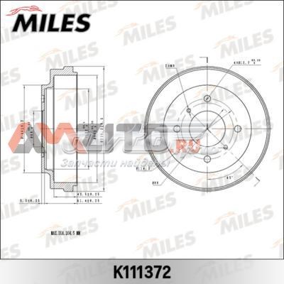 Тормозной барабан K111372 Miles