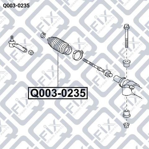 Пыльник рулевого механизма/рейки, левый Q-fix Q0030235 цена, от 6.88 USD