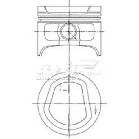 Поршень в комплекте на 1 цилиндр, 2-й ремонт (+0,50) KOLBENSCHMIDT 91386620