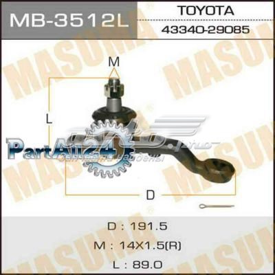 Нижняя левая шаровая опора MB3512L Masuma
