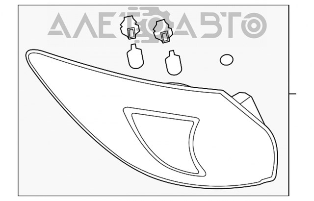 Задний левый внешний фонарь Mazda KD3351160D
