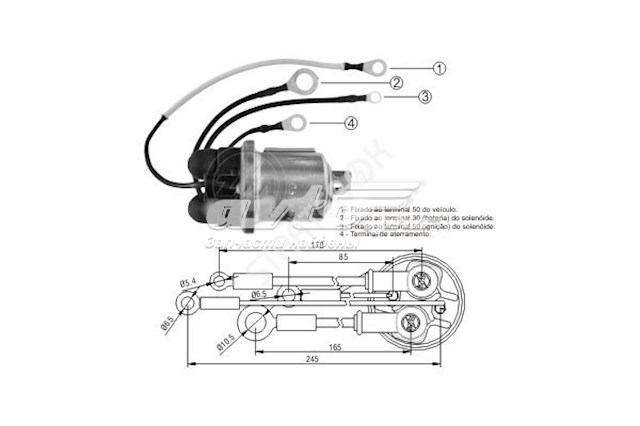 ZM2409 ZM relê retrator do motor de arranco