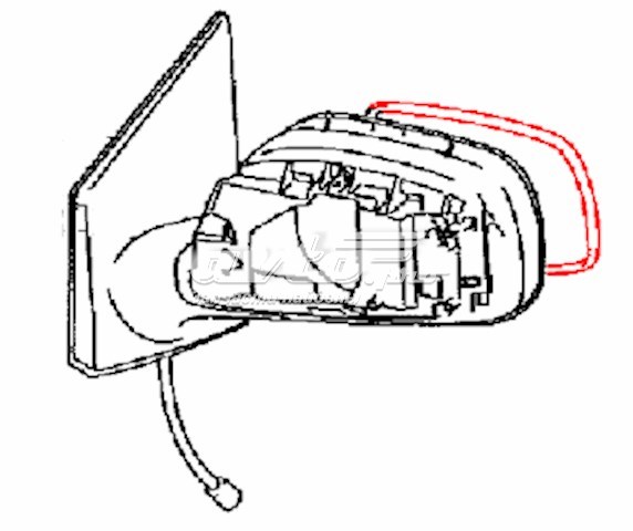 Зеркальный элемент зеркала заднего вида левого TOYOTA 8796112B00