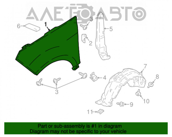 Крыло переднее левое FPS FP2829311 цена, от 42.92 USD