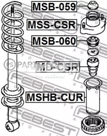 Пыльник заднего амортизатора FEBEST MSHBCUR