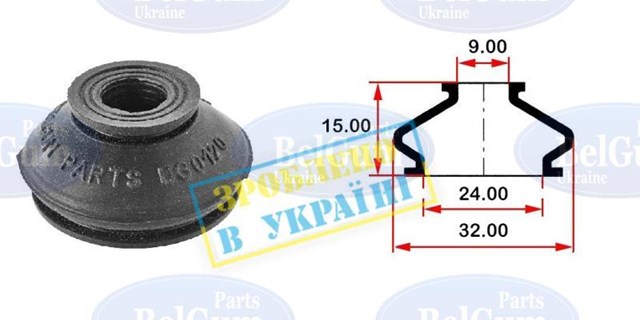 BG0100 Belgum Пыльник рулевого наконечника