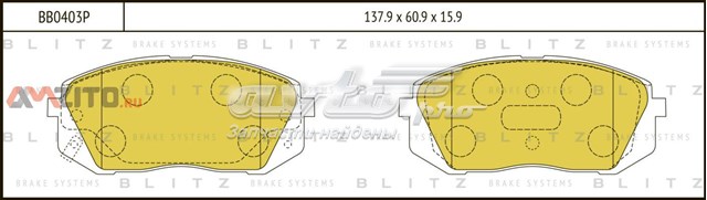 Передние тормозные колодки BB0403P Blitz