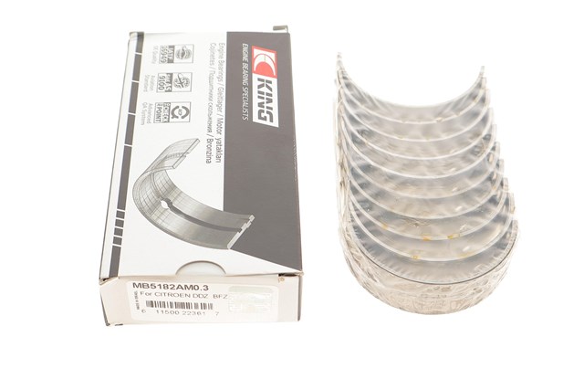 Вкладыши коленвала, коренные, комплект, 1-й ремонт (+0,25) Glyco H10745030 цена, от 20.91 USD