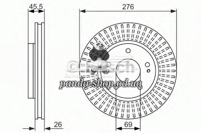 Передний тормозной диск Bosch 986479604
