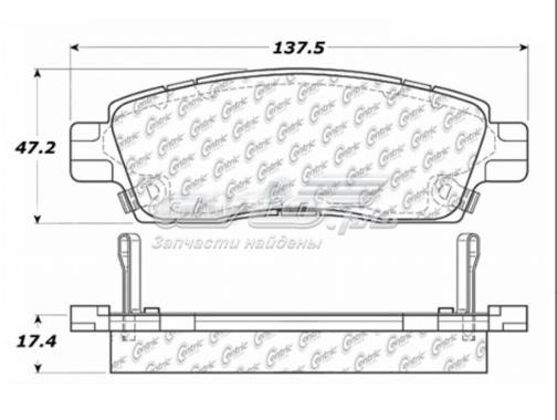 Купить 10208830 Centric Parts Колодки тормозные задние, дисковые