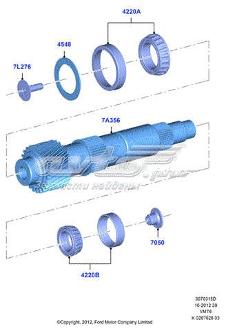 Підшипник коробки передач 1084846 FORD