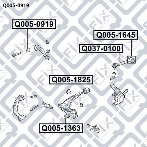 Купить Q0050919 Q-fix Сайлентблок переднего верхнего рычага