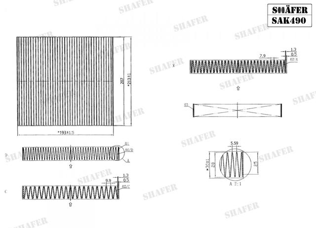 Воздушный фильтр салона Shafer SAK490